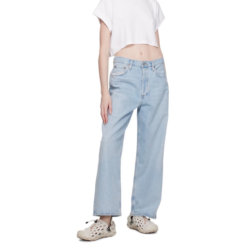 AGOLDE Blue Low Slung Baggy Jeans